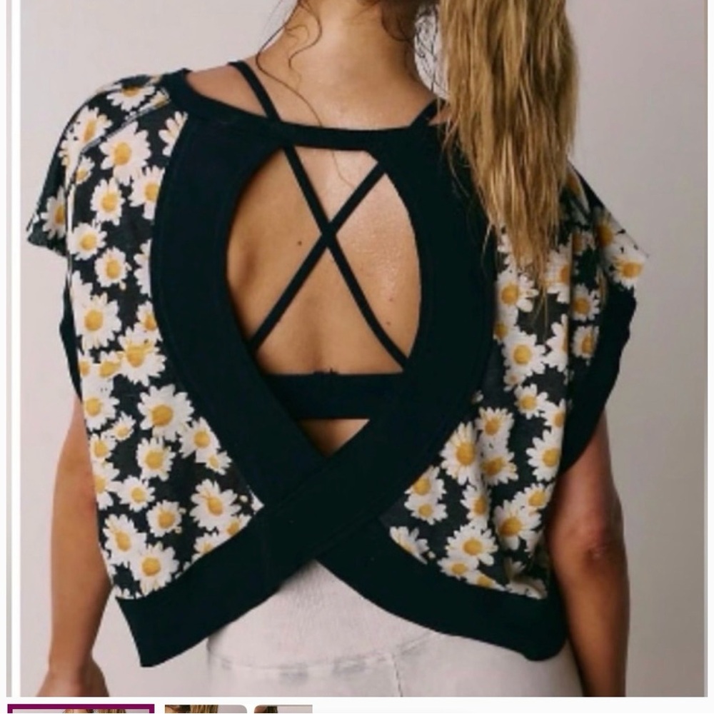 Free People My Time printed Tee